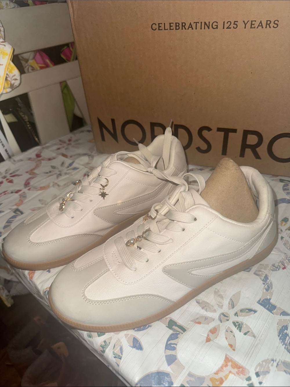 Dolce Vita Women's  off white Light Taupe Sneakers with Gum Sole. Brand New!